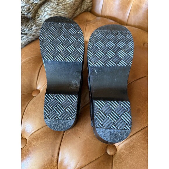 Sven Clog Master Women Eu 41 Burgandy Leather Woven Accent Shoes Wooden Slip On - Picture 8 of 10